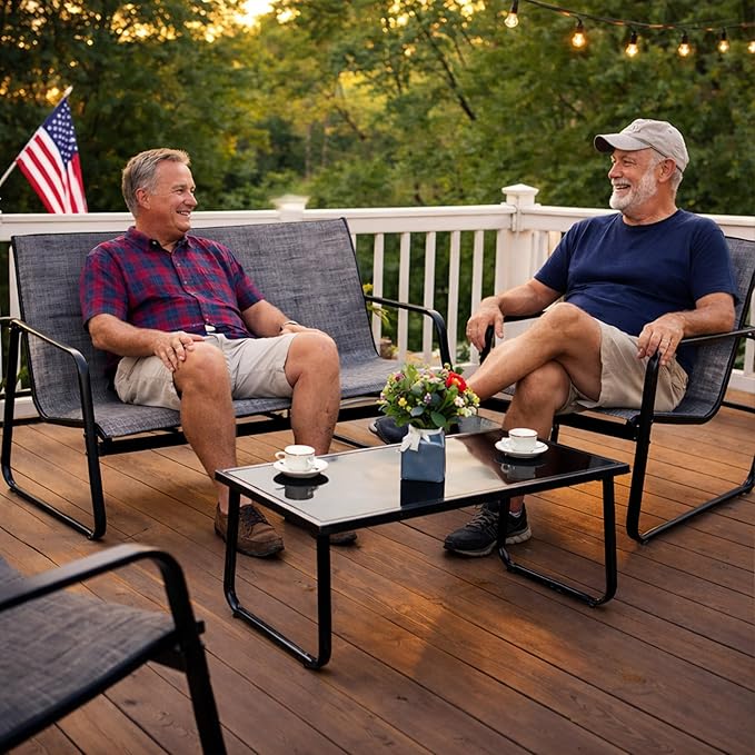 Kozyard Sofia 4-Piece Patio Conversation Set, Outdoor Furniture Set - Image 6
