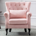 Mid Century Modern Accent Chair Upholstered Armchair Comfy Velvet Fabric Single by Janoray
