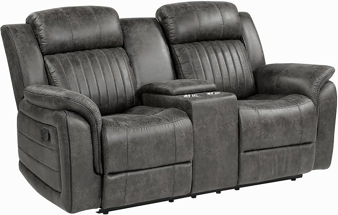 Lexicon Recliner Living Room Set, Home Theater Seating, Manual Polished - Image 4