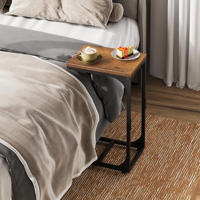WLIVE C Shaped End Table, Small Couch Side Tables - Image 2