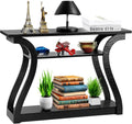 SUPER DEAL Wood Console Table 3 Tier Narrow Entryway Table by Superdeal