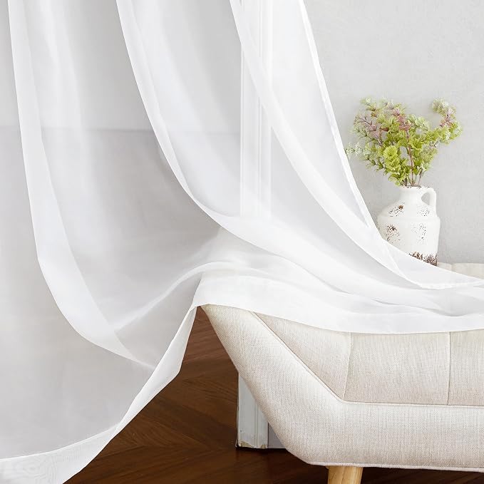 NICETOWN Airy Sheer Window Curtains 54 inch Length - Image 6