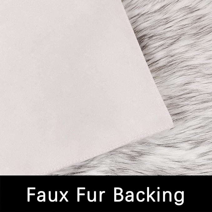 Latepis 2x5 Runner Faux Fur Rug White - Image 3