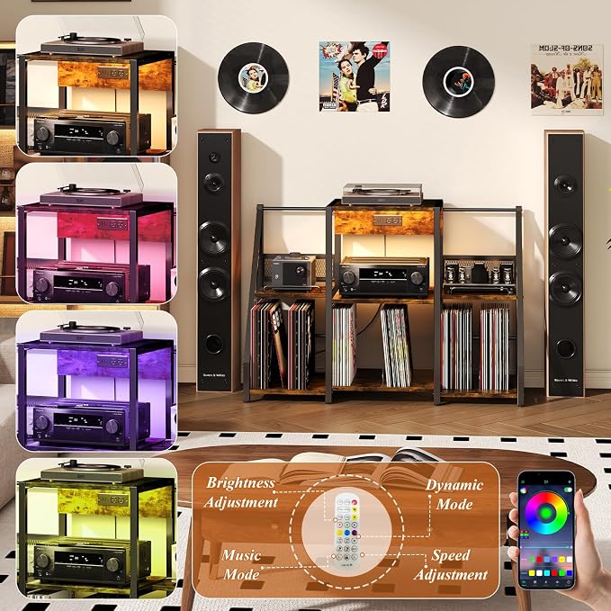 HavenlyYouth Record Player Stand, Record Player Table - Image 8
