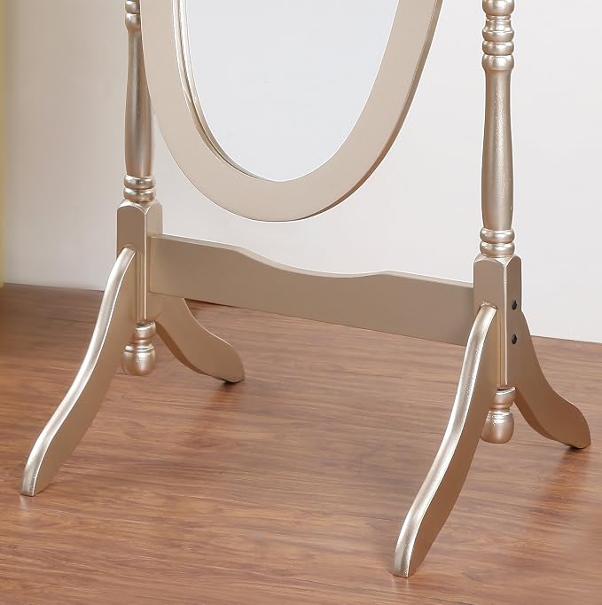 Roundhill Furniture Queen Anna Style Floor Cheval Mirror - Image 3