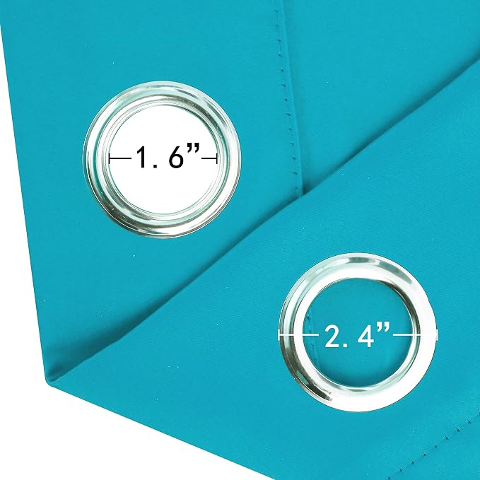 LEMOMO Teal Thermal Blackout Curtains/52 x 95 Inch/Set of 2 Panels Room - Image 6
