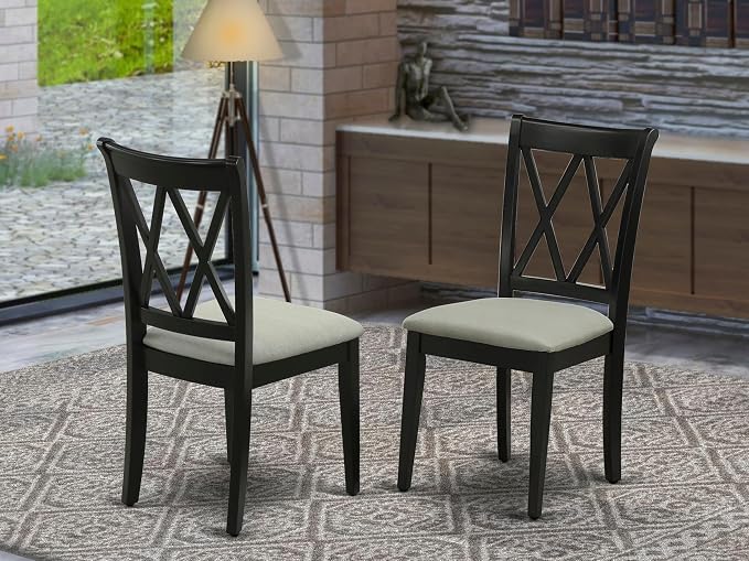 East West Furniture CLC-BLK-C Clarksville Dining Room Chairs - Image 2