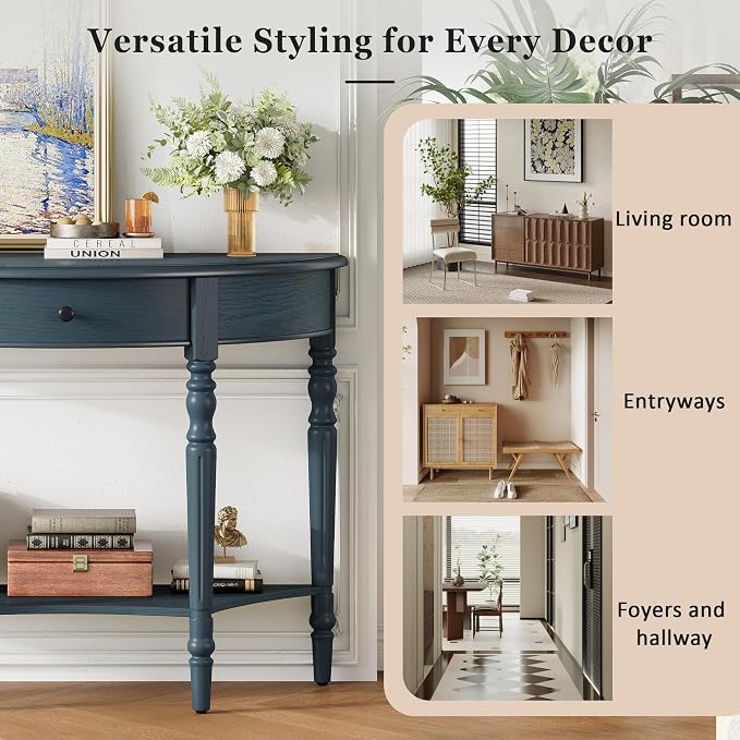 LUMISOL Half Moon Console Table - Image 6