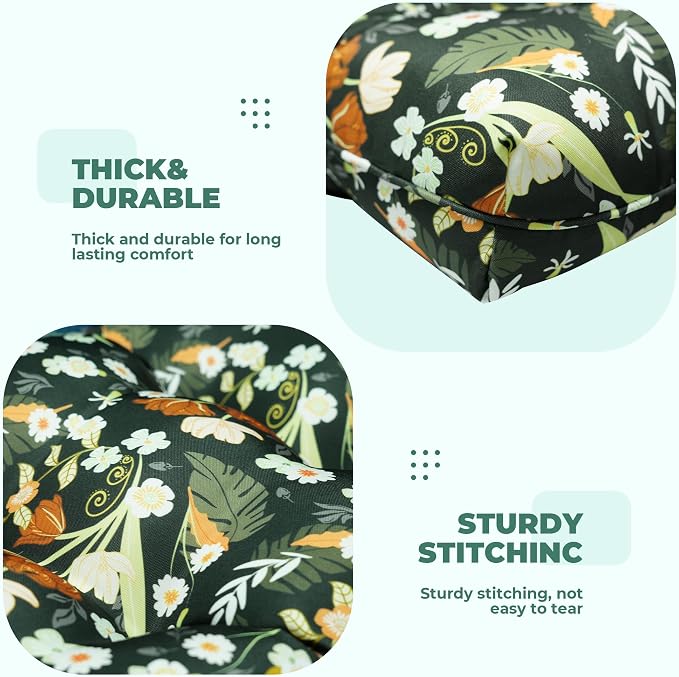 DANGHOOGY Wicker Chair Cushions, Waterproof Outdoor Loveseat Cushions - Image 5