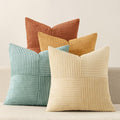MIULEE Boho Farmhouse Decorative Throw Pillow Covers 18x18 Inch 4 Packs Soft by MIULEE