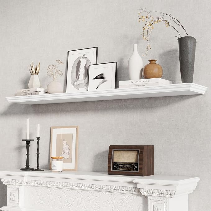 Fun Memories Floating Shelves 55 Inch Long, 9.3 Inch Deep Classic Crown Molding - Image 2