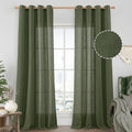 LAMIT Long Linen Curtains 2 Panels Set by LAMIT