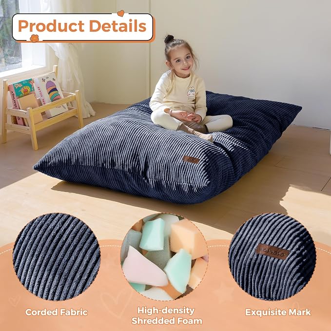 MAXYOYO 3 in 1 Kids Bean Bag Chair Couch, Convertible Chair Folds from Bean Bag - Image 6