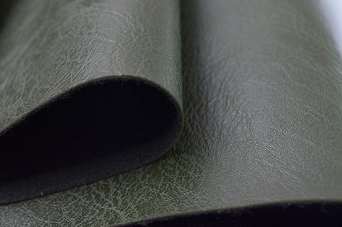 Wento Thick Half Yard Faux Leather Fabric Soft Skin Grain PU Leather - Image 3