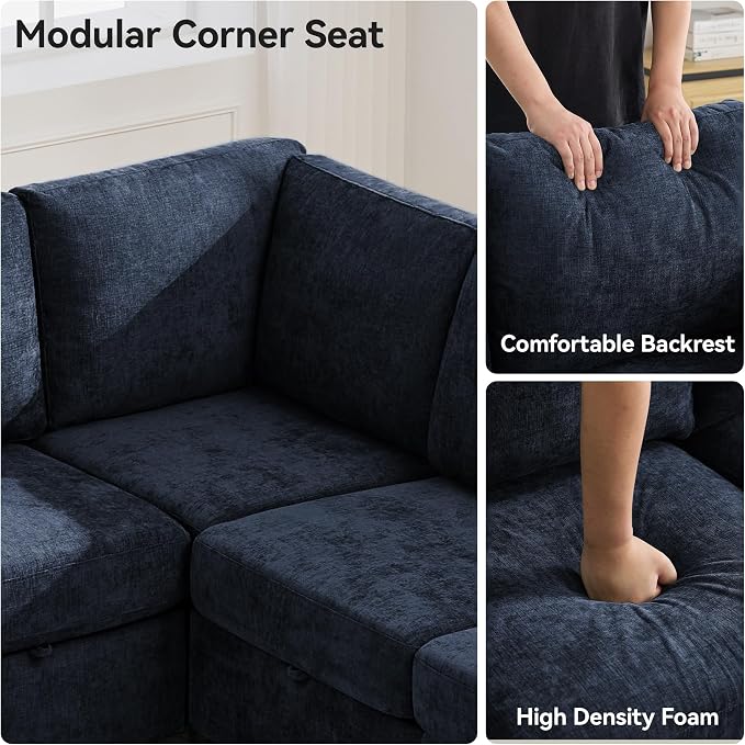 127'' Oversized U Shaped Modular Sofa, Sectional Couches - Image 4
