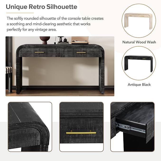 59'' Retro Console Table Sofa Table Entryway Table - Image 8