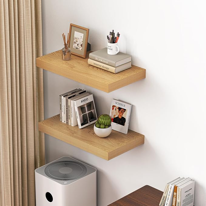 Dreamland 24" Floating Shelves for Wall, Wall-Mounted Shelves for Bedroom - Image 2