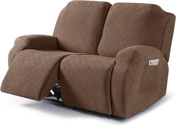 VANSOFY Oversized Recliner Cover, 2-Pieces Stretch Reclining Couch Cover by VANSOFYFURNITURECOVERS