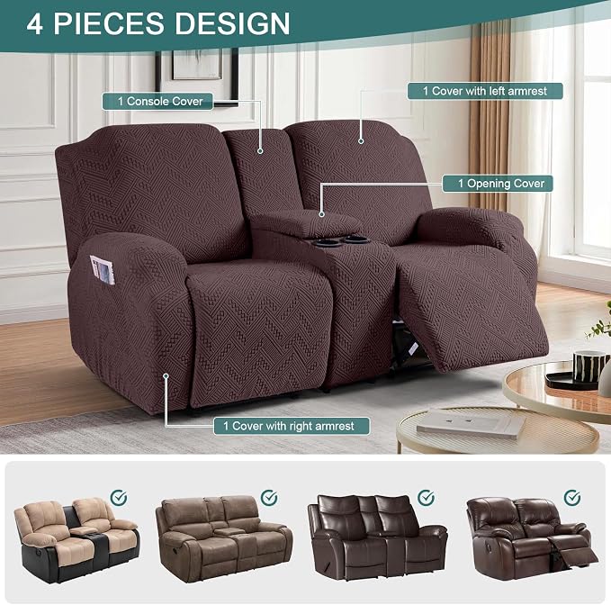 Ruaozz Loveseat Recliner Covers - Image 4