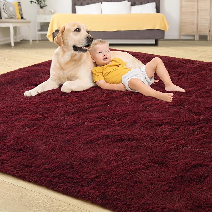 Tepook Soft Fluffy Rugs for Bedroom, 4x6 Area Rug for Living Room, Modern - Image 4