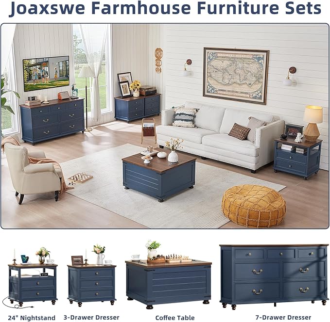 Joaxswe Farmhouse Coffee Table - Image 3