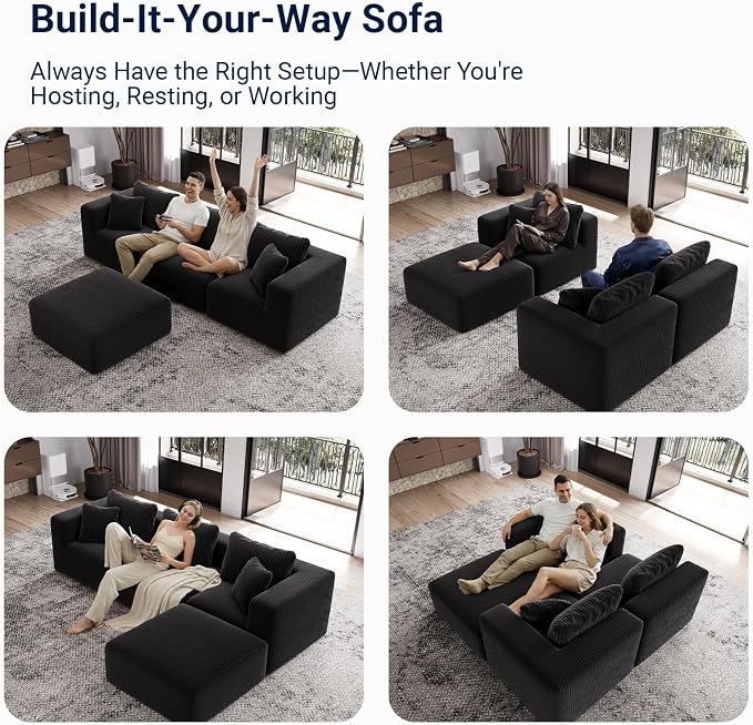 Avenco 106” L-Shaped Modular Sectional Sofa Couch - Image 3
