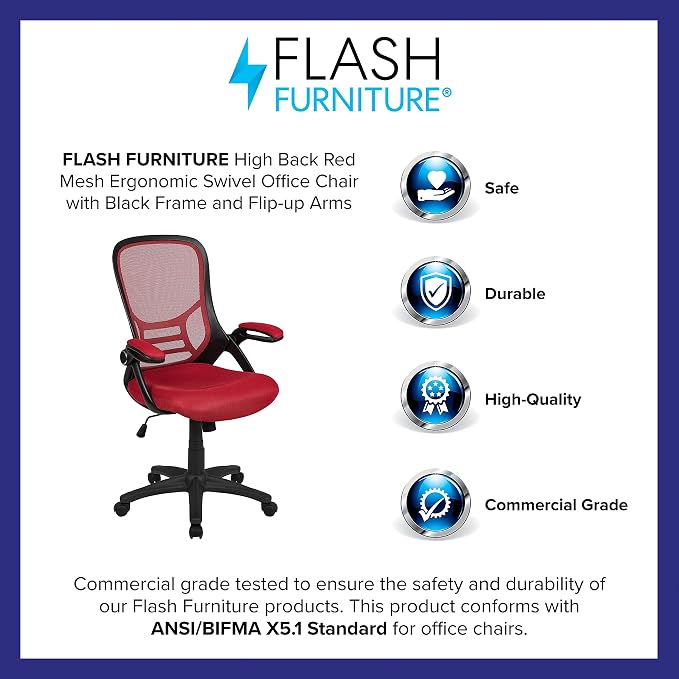 Flash Furniture Porter High Back Mesh Ergonomic Swivel Office Chair - Image 4