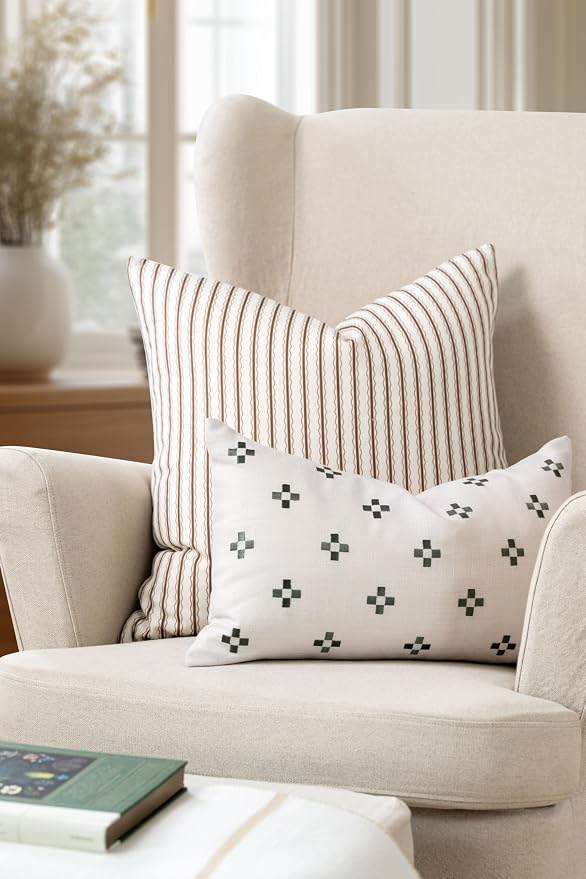 Crumbs Home Modern Farmhouse California Casual Indoor Outdoor Lumbar Pillow - Image 2