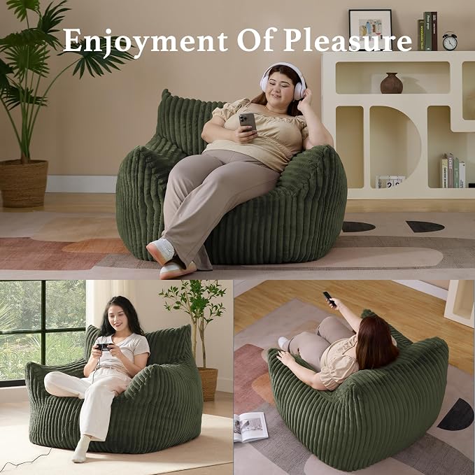 Gericco Giant Plush Bean Bag Chair - Image 5