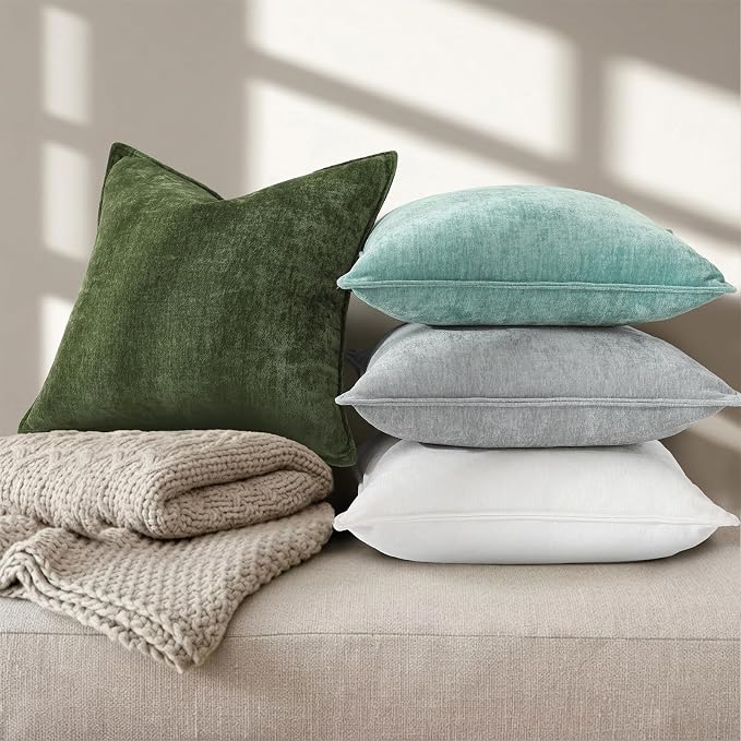 decorUhome Summer Couch Euro Sham Throw Pillow Covers 24x24 Set of 2, - Image 4