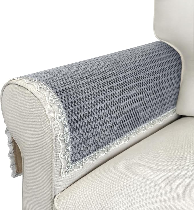 Velvet Couch Arm Covers, Headrest/Backrest Cover, Seat Slipcover by Becoolifer