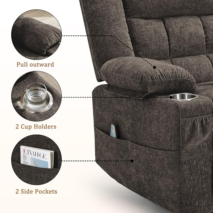 Korser 360° Swivel Rocker Recliner - Image 6