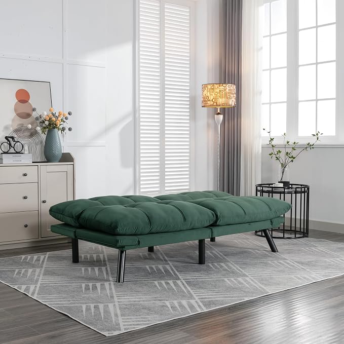 GDFStudio Hayezc Loveseat Sofa, Convertible Sofa Bed, 2-in-1 Folding Modern - Image 4