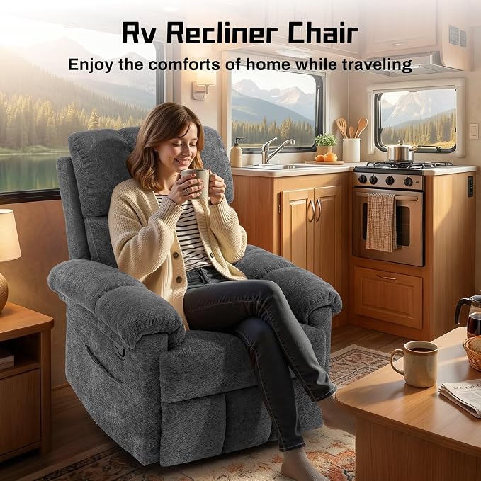 Korser Recliner Chair, Swivel Rocker Recliner Chair - Image 9