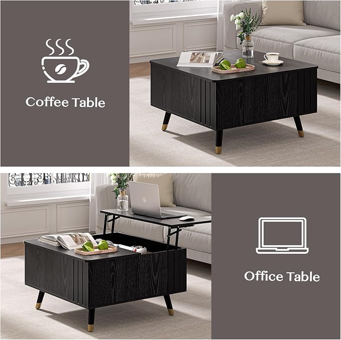 JOINICE 32" Square Lift Top Coffee Table - Image 5