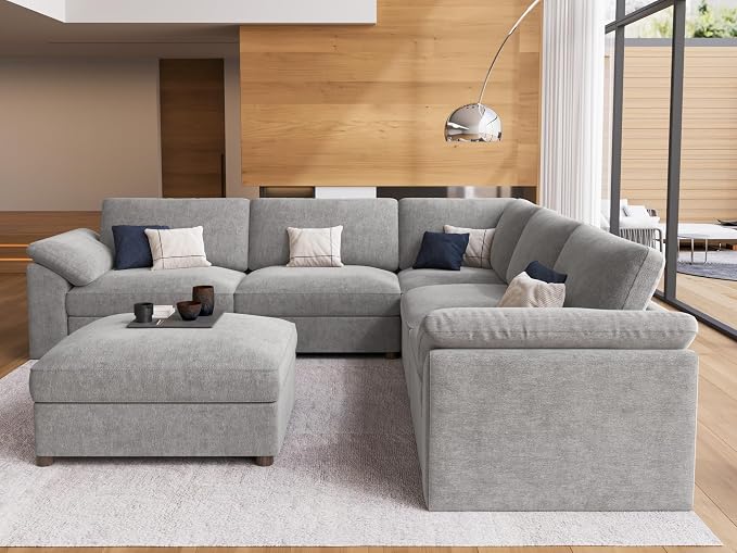 EASE MOOSE Oversized Sectional Modular Sofa, Luxury FSC Certified Chenille - Image 3