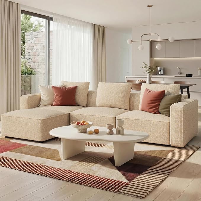 Welzona 103" Modular Sectional Sofa, Minimalist Comfy Cloud Couch Sectional - Image 4