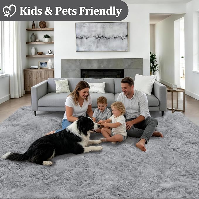 8x10 Area Rugs for Living Room Bedroom: Ultra Soft Fluffy Shag Rug Upgrade - Image 4