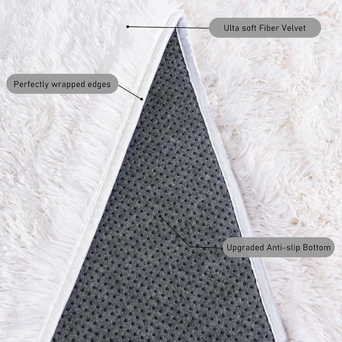 Rugs for Bedroom 4x6, Soft Shaggy Modern Shag Area Rug for Living Room - Image 5