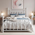 SHA CERLIN 14" Full Size Metal Platform Bed Frame/Victorian Headboard and by SHACERLIN