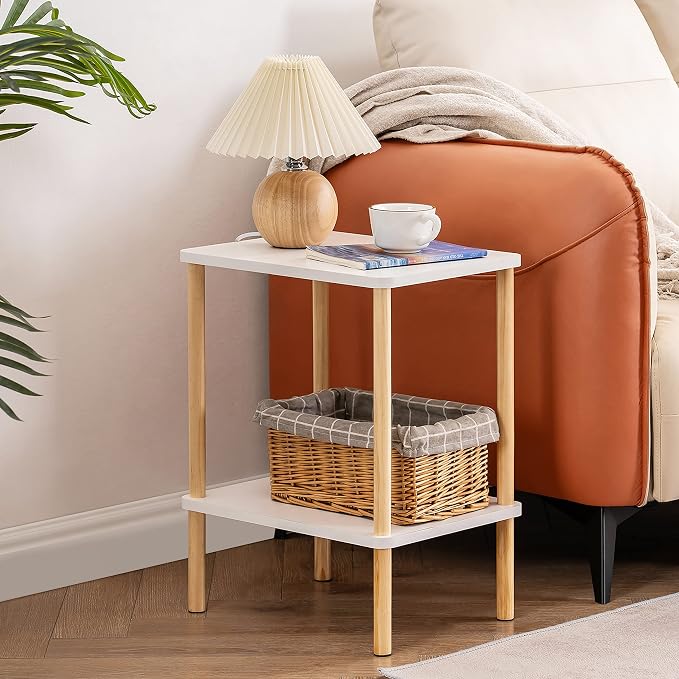 Apicizon 2 Tier End Table Set of 2, Small Side Table - Image 2
