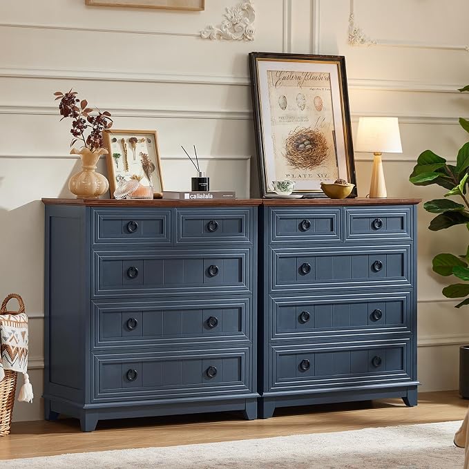 Joaxswe Farmhouse 5 Drawer Dresser by Joaxswe