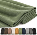 Mini Chenille Linen Blend Upholstery Fabric by the Yard, 57 Inch Wide Soft by Laklinlin