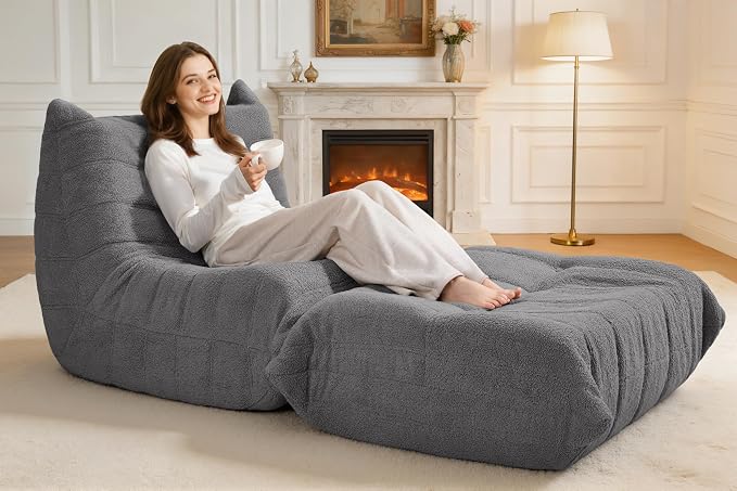 Bean Bag Pouf Ottoman, Foot Stool, Foot Rest - Image 3
