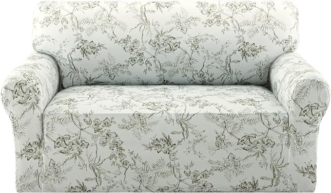 H.VERSAILTEX High Stretch Couch Cover 2 Cushion Sofa Printed Love Seat Couch by HVERSAILTEX