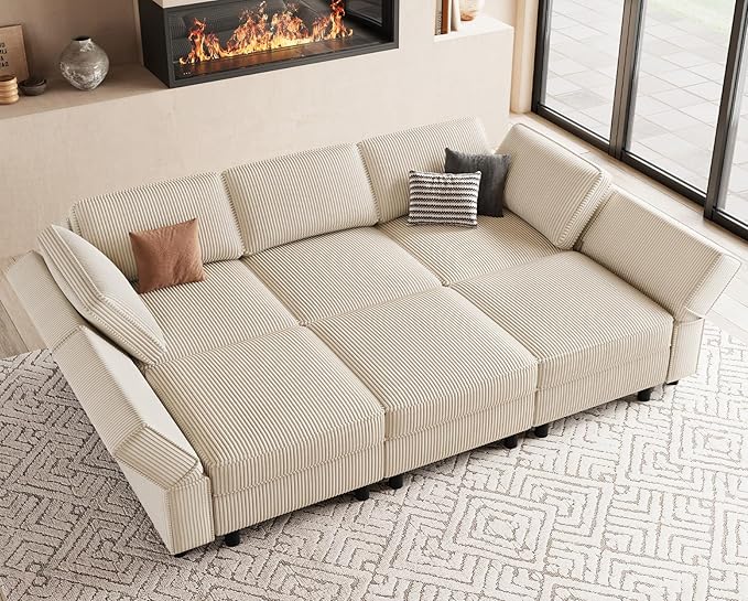Belffin 88.6" Modular Sectional Sofa by Belffin