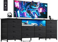 WLIVE 12 Drawer Dresser for Bedroom, 75 inch TV by WLIVE