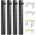 4-Pack Adjustable Folding Table Legs Extension, Heavy-Duty Steel Square by YUEYIN