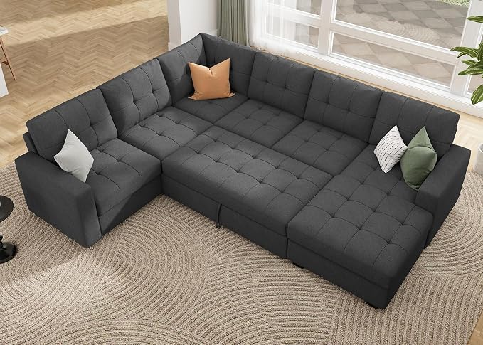 HONBAY Sectional Sleeper Sofa Pull Out Bed by HONBAY