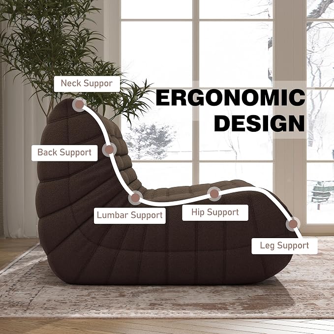 Bean Bag Chair, Fireside Chair Bean Bag Sofa Large Bean Bag Chair - Image 5